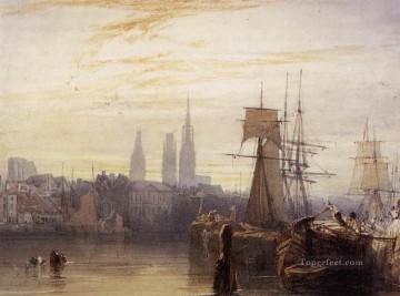 Rouen boat seascape Richard Parkes Bonington Oil Paintings
